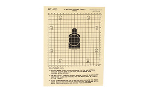 Action Target 25 Meter M16A2 Zeroing Target  Heavy Tagboard Paper  100 Per Box ALTC(2)-100