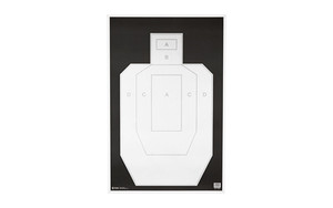 Action Target IPSC/PBKB  Unofficial IPSC Practice Target  High Visibility Black Background On White Paper  23"x35"  100 Per Box IPSC-PBKB-100
