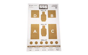 Action Target 556 Training Lab Target  Brown and White  100 Per Box GS-556TRALAB-100