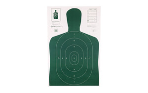 Action Target Action Target  B-27E Economy Target  Green Silhouette Cut Off Below Ring 7  23"x35"  100 Per Box B-27EGREEN-100