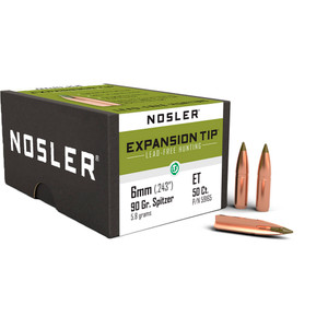 Nosler - Nosler Expansion Tip Bullet 6mm. 90 gr. Spitzer Point 50 pk. Nosler - Nosler Expansion Tip Bullet 6mm. 90 gr. Spitzer Point 50 pk.