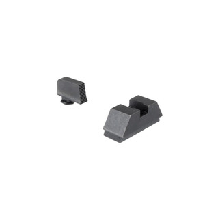 Ameriglo Optics Compatible Handgun Sight Set for Glock Flat Black .295? Rear 1L Tall Serrated Black .220? Front - GL-453