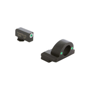 Ameriglo Tritium Ghost Ring Handgun Sight for Glock 42/43/43x/48 Green Rear Green with White Front - GL-4125