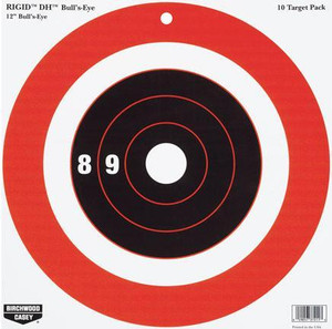 Birchwood Casey Rigid Paper DH Bulls-Eye Target - 12" 10/Pack - BC-37211 Birchwood Casey Rigid Paper DH Bulls-Eye Target - 12" 10/Pack - BC-37211