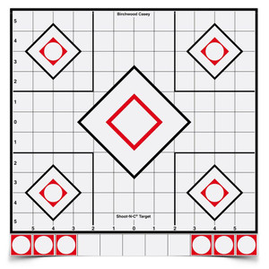 Birchwood Casey Shoot-N-C White/Black Sight-In Target - 5-12" Targets 55 Pasters - BC-34219 Birchwood Casey Shoot-N-C White/Black Sight-In Target - 5-12" Targets 55 Pasters - BC-34219
