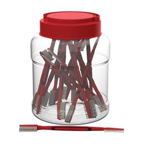 Birchwood Casey Dual Nylon Brushes in Plastic Tub 25/ct - BC-NYLBRSH-25PK