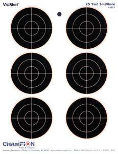 Champion VisiShot Targets 3" Bull's Eye Targets - 8.5" X 11" 10/Pack - 45803 Champion VisiShot Targets 3" Bull's Eye Targets - 8.5" X 11" 10/Pack - 45803