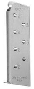 Chip McCormick Shooting Star Officer's 1911 Handgun Magazine w Pad .45 ACP Stainless Steel 7/rd - M-MG-45CP7-P
