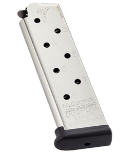 Chip McCormick Railed Power Handgun Magazine Stainless (RPM) .45 ACP 8/rd - M-RPM-45FS8
