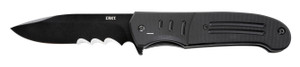 CRKT Ignitor Assisted Folding Knife 3-1/2" Drop Point Blade Black with Veff Serrations - 6885