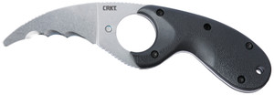 CRKT Bear Claw Fixed Blade Knife 2-2/5" Veff Serrated Hawksbill Blade Black - 2511