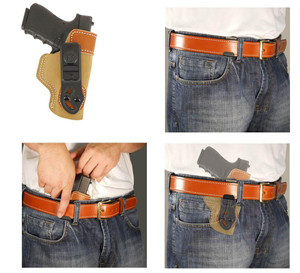 DeSantis Sof-Tuck Holster for Kahr K9  Natural Suede RH - 106NAD6Z0