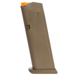 Glock Handgun Magazine G19 FDE (Floor Plate FDE - Orange Follower 15/rd Bulk - 47356