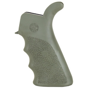 Hogue AR-15/M-16 Rubber Beavertail Grip with Finger Grooves-OD Green - 15021 Hogue AR-15/M-16 Rubber Beavertail Grip with Finger Grooves-OD Green - 15021