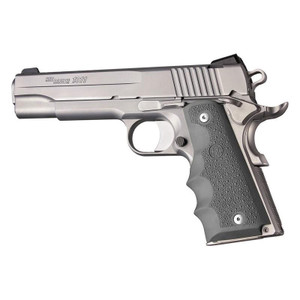 Hogue 1911 Gov't Rubber Handgun Grips with Finger Grooves Slate Grey - 45002 Hogue 1911 Gov't Rubber Handgun Grips with Finger Grooves Slate Grey - 45002