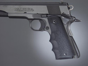 Hogue Colt Government Grips .45 1911 Rubber Grips with Finger Grooves - Black - 45000 Hogue Colt Government Grips .45 1911 Rubber Grips with Finger Grooves - Black - 45000
