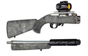 Hogue Ruger 10-22 Takedown Rub. OM Stock w/Standard Barrel Chan. Ghillie Green - HA21840 Hogue Ruger 10-22 Takedown Rub. OM Stock w/Standard Barrel Chan. Ghillie Green - HA21840