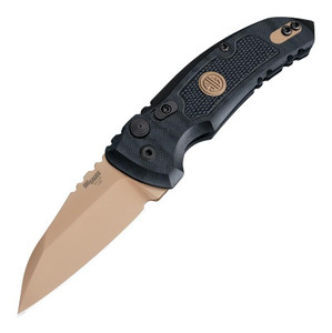 SIG A01-MicroSwitch Emperor Scorpion Folder: 2.75" Wharncliffe Blade - FDE PVD Finish Solid Black G10 Frame - 16100 SIG A01-MicroSwitch Emperor Scorpion Folder: 2.75" Wharncliffe Blade - FDE PVD Finish Solid Black G10 Frame - 16100