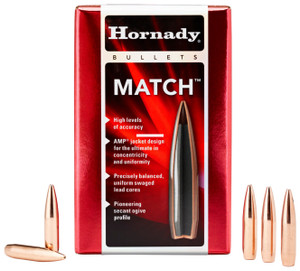 Hornady Match Bullets .30 cal .308" 168 gr BTHP 100/ct - 30501