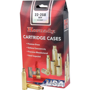 Hornady Unprimed Brass Rifle Cartridge Cases .22-250 Rem 50/ct - 8610