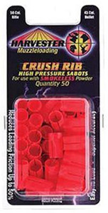 Harvester Muzzleloader 50 Cal. Crush Rib Sabots Fit 45 Cal. Bullets (Smokeless) 50/pk - H25045SRR