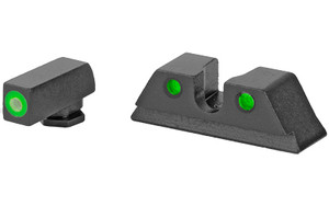 Meprolight ML46500 Hyper-Bright Green Ring Front/Green Rear Sights for Taurus 3GC - 465003111