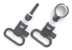 Uncle Mike's Quick Detach Sling Swivel Set Full Band Lever Action Rifles .645-.660 Winchester/Marlin Swivel Steel Black - 13312