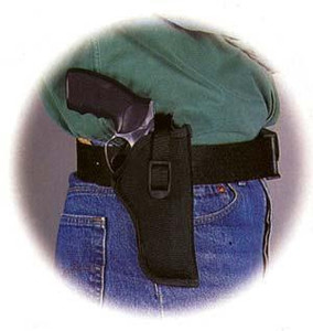 Uncle Mike's Sidekick Hip Holster for 7" - 8-1/2" Barrel medium and large double action revolvers tie-down loop included in Black Right Hand - 81041 Uncle Mike's Sidekick Hip Holster for 7" - 8-1/2" Barrel medium and large double action revolvers tie-down loop included in Black Right Hand - 81041
