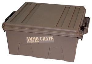 MTM Ammo Crate Utility Box Large 14"x13.5"x7.25" Dark Earth - ACR8-72