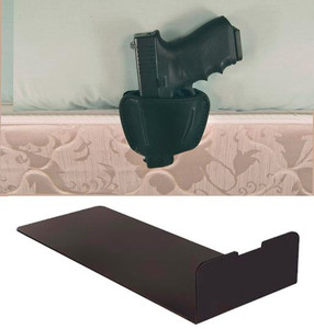 Bedside Gun Bracket with BLACK 035 Concealed Carry Holster LARGE - HM035BLK