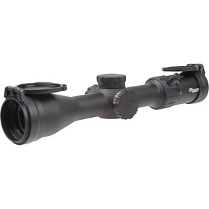 Sig Sauer Whiskey 4 Low Profile Rifle Scope 3-12x44 30mm SFP Hellfire Quadplex Illum Capped 0.25 MOA - Black - SOW43004