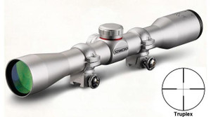 Simmons .22 Mag Rimfire Rifle Scope with Rings - 3-9x32mm Truplex 31.4-10.5' 3.75" Silver - 511037 Simmons .22 Mag Rimfire Rifle Scope with Rings - 3-9x32mm Truplex 31.4-10.5' 3.75" Silver - 511037