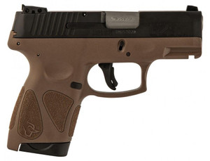 Taurus G2C Handgun 9mm Luger 12rd Magazine 3.2" Barrel Black Slide/Brown Grip - 1-G2C931-12B