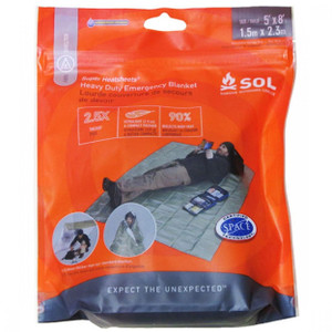 Survive Outdoors Longer Heavy Duty Emergency Blanket OD Green - 0140-1225 Survive Outdoors Longer Heavy Duty Emergency Blanket OD Green - 0140-1225