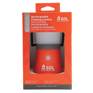 Survive Outdoors Longer Floating Lantern with Power Bank 240 Lumens Orange - 0140-1310 Survive Outdoors Longer Floating Lantern with Power Bank 240 Lumens Orange - 0140-1310