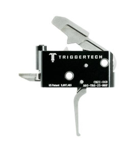 TriggerTech AR15 Adaptable Flat Trigger 2 Stage Adjustable Stainless Steel/Black - AR0-TBS-25-NNF