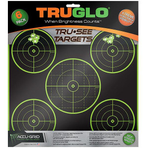 Truglo Tru-See Splatter Target 5 Bullseye 12x12 6/ct - TG11A6 Truglo Tru-See Splatter Target 5 Bullseye 12x12 6/ct - TG11A6