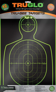 TRUGLO TRU-SEE Self Adhesive Targets - Handgun 12x18 Green 12 Pack - TG13A12 TRUGLO TRU-SEE Self Adhesive Targets - Handgun 12x18 Green 12 Pack - TG13A12