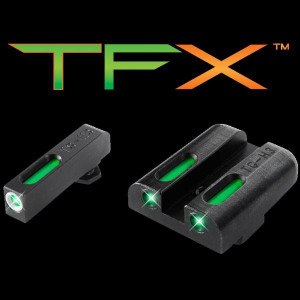 Truglo TFX Tritium/Fiber-Optic Day/Night Sights Fits CZ 75 Series - White Front Outline/Rear Green - TG13CZ1A Truglo TFX Tritium/Fiber-Optic Day/Night Sights Fits CZ 75 Series - White Front Outline/Rear Green - TG13CZ1A