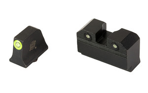 XS Sight Systems R3D 2.0 Suppressor Height Night Sights for Glock 20/21/29/30/30S/37/41 Green Front with Black Rear - GL-R205P-6G