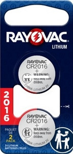 Rayovac Rovkecr2016-2 Lithium Coin - Cell Battery Size 2016 3v 2 Pack - ROVKECR2016-2