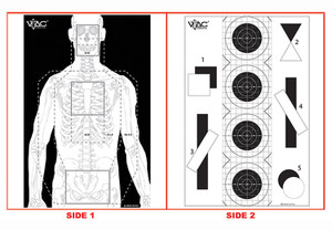 Action Target VTACP100 Sighting Advanced Training MarksmanshipSilhouette Heavy Paper 23 x 35 BlackGrayWhite 100 Per Box - VTACP100