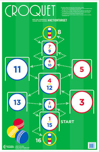 Action Target GSCROQUET100 Entertainment  Croquet Paper Hanging 23 x 35 MultiColor 100 Per Box - GSCROQUET100