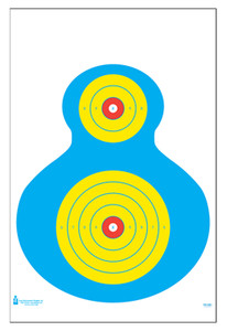Action Target PRWB1100 High Visibility  Silhouette Paper 19 x 25 BlueYellow 100 Per Box - PRWB1100