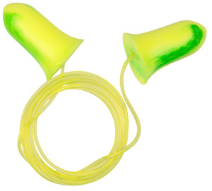 Allen 4119 Tethered Tapered Foam Ear Plugs 32 dB YellowLime Green 5 Pair - 4119