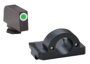 AmeriGlo GL125 Ghost Ring Sight Set for Glock  Green Tritium White Outline Front SightGreen Tritium Rear Sight - GL125