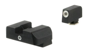 AmeriGlo GL5101 iDot Sight  Set for Glock  Green Tritium White Outline Front SightGreen Tritium Rear Sight - GL5101