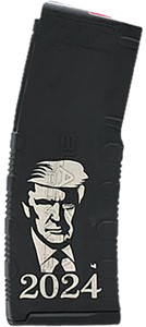Black Rain Ordnance  Magazine  30rd 223 Rem 5.56 NATO Trump 2024 Engraving Fits AR15 Black Polymer - MAG30TRUMP2024