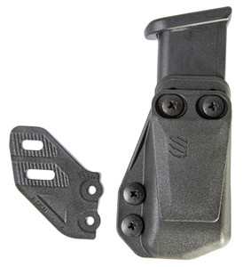 Blackhawk 416A02BK Stache Mag Carrier IWB Double Stack Belt Clip Mount Fits Belts 1.50 Wide Black Polymer Ambidextrous - 416A02BK