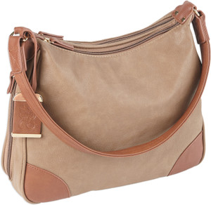 Bulldog BDP014 Hobo Purse wHolster Taupe wTan Trim Leather for Small Autos  Revolvers Ambidextrous Hand - BDP014